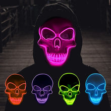 Load image into Gallery viewer, Halloween Skeleton Glow Mask