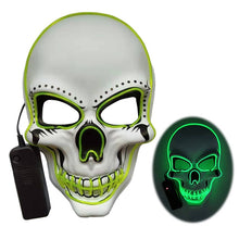 Load image into Gallery viewer, Halloween Skeleton Glow Mask