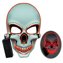 Load image into Gallery viewer, Halloween Skeleton Glow Mask